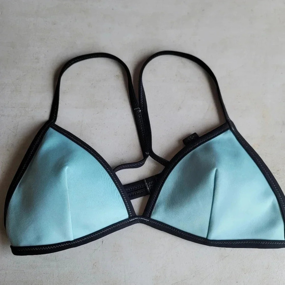 Victorias Secret Beach Sexy Mint 6TK Triangle Bikini String Stitched Swim Top l - Picture 4 of 14